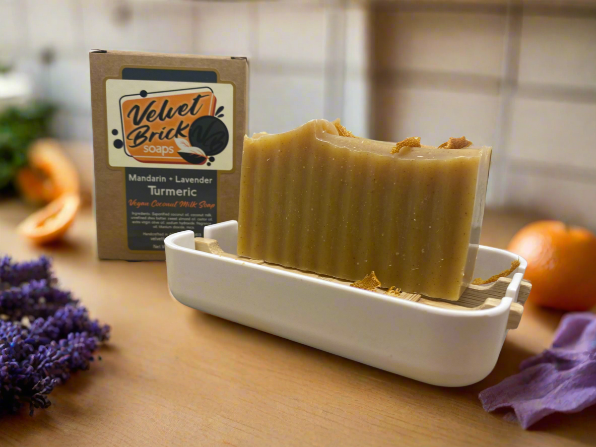 Mandarin Lavender Turmeric 4oz. Coconut Milk Soap